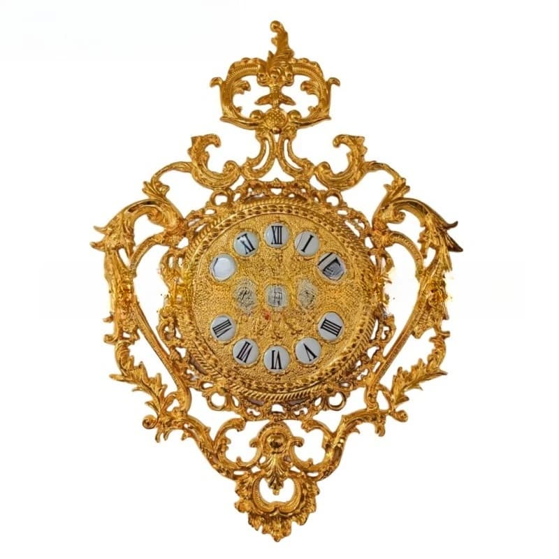 European-style living room all-copper wall clock silent fashion home wall watch bedroom clock metal disc wall clock electronic