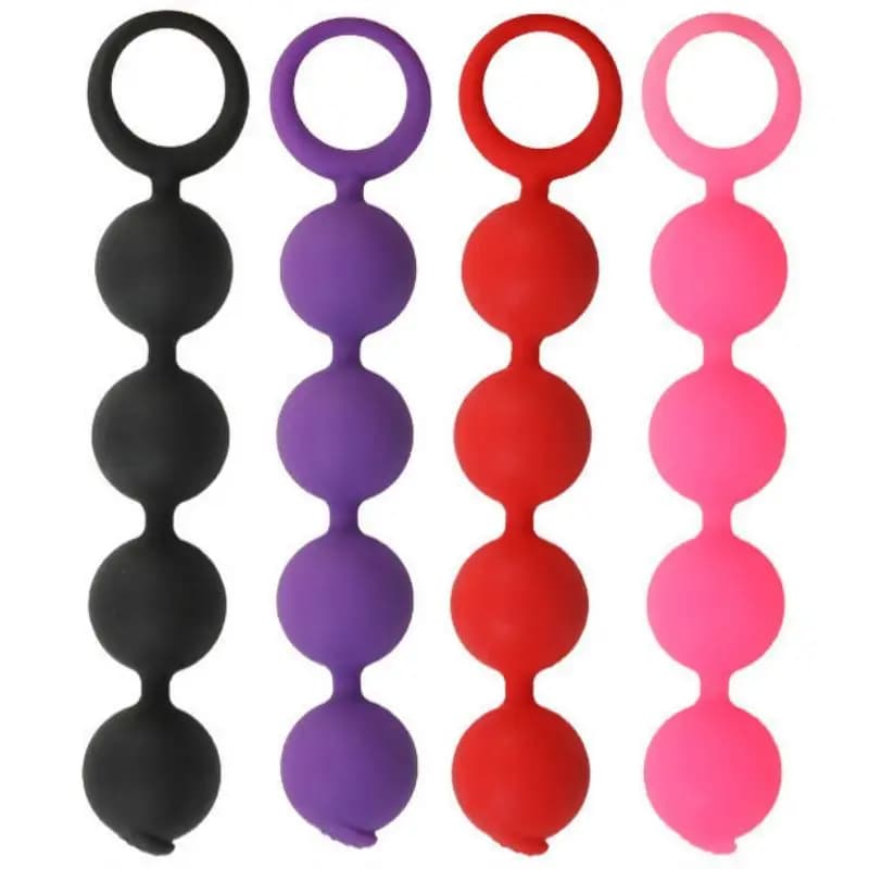 Silicone Big Anal Plug 4 Beads Anal Bead Anus Masturbation Butt Plug Flirt Adult Sex Toy Prostate Massage For Men Women 18+