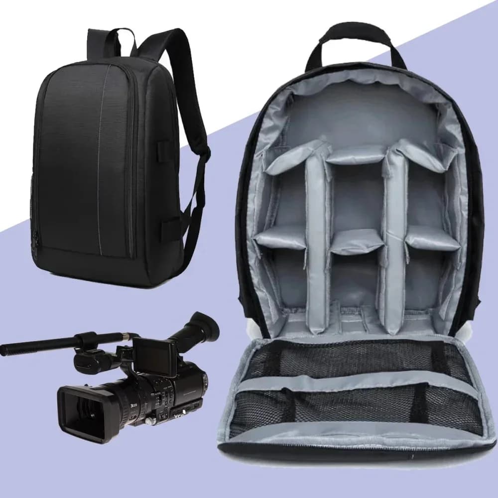 Zaino per fotocamera da esterno multifunzionale impermeabile Borsa a tracolla per video digitale per custodia fotografica professionale DSLR Sony