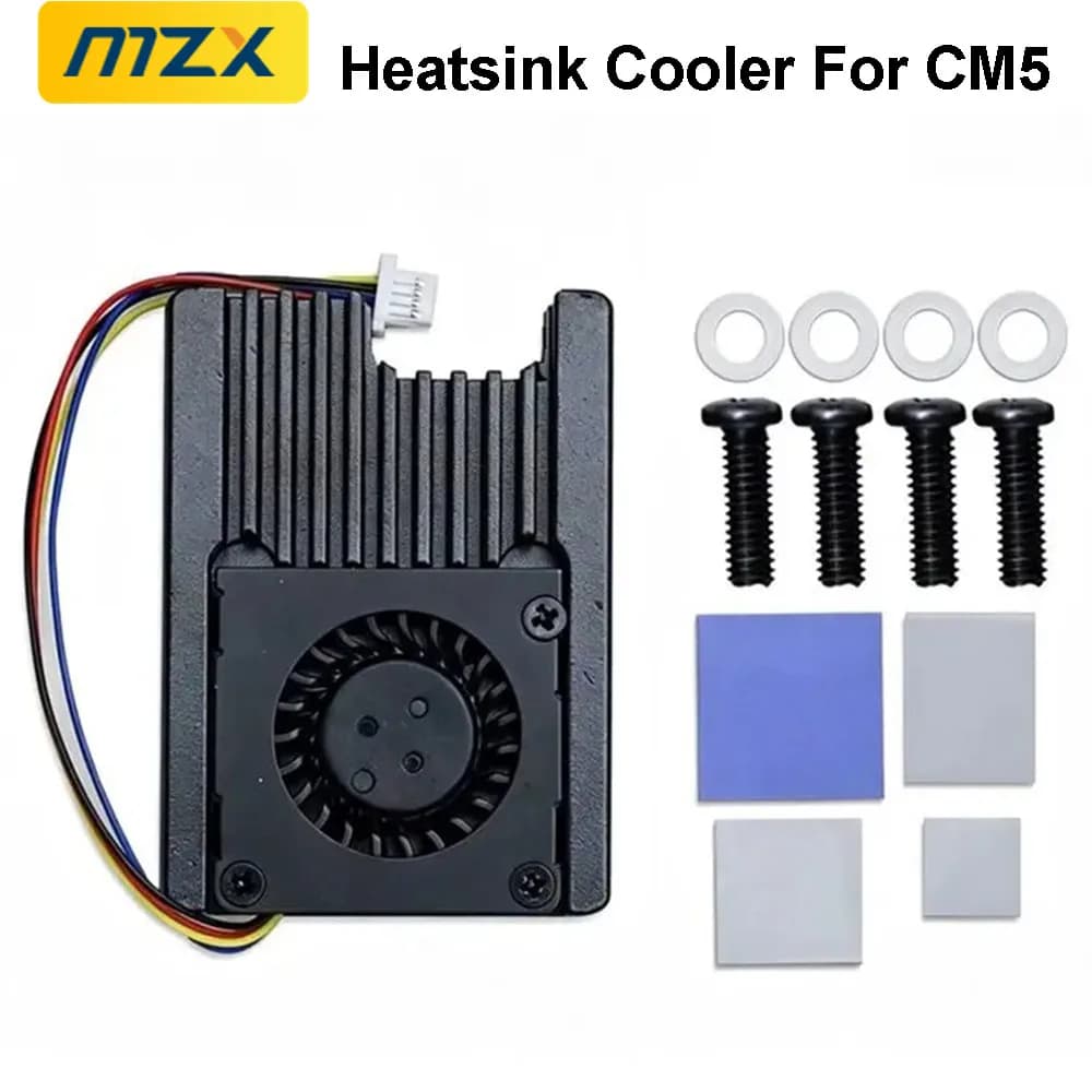 CM5 Heatsink Cooler Aluminum Cooling Fan For Raspberry Pi CM5 For Rpi CM4 Dedicated PWM Temperature-Controlled DIY Computer PC