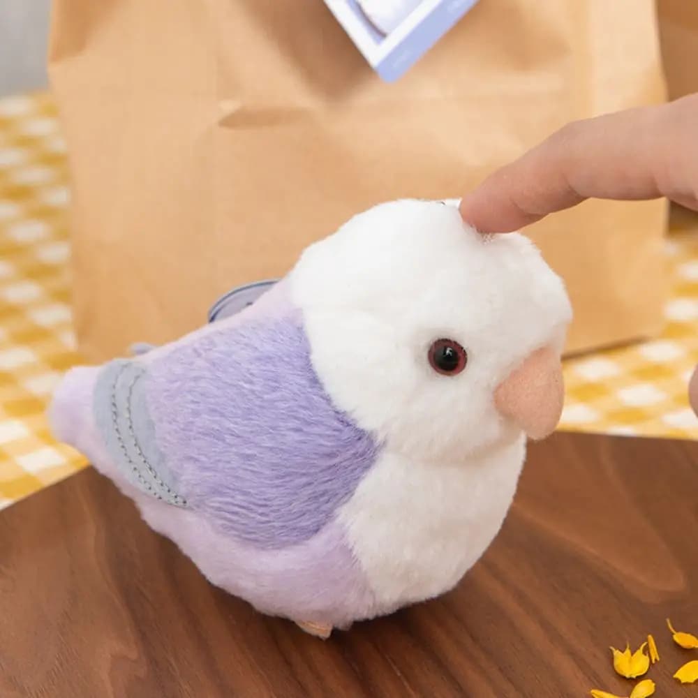 Simulazione uccello uccello ciondolo in peluche bambola di stoffa di cartone animato uccello portachiavi in peluche morbido uccello di peluche bambola portachiavi ciondolo zaino