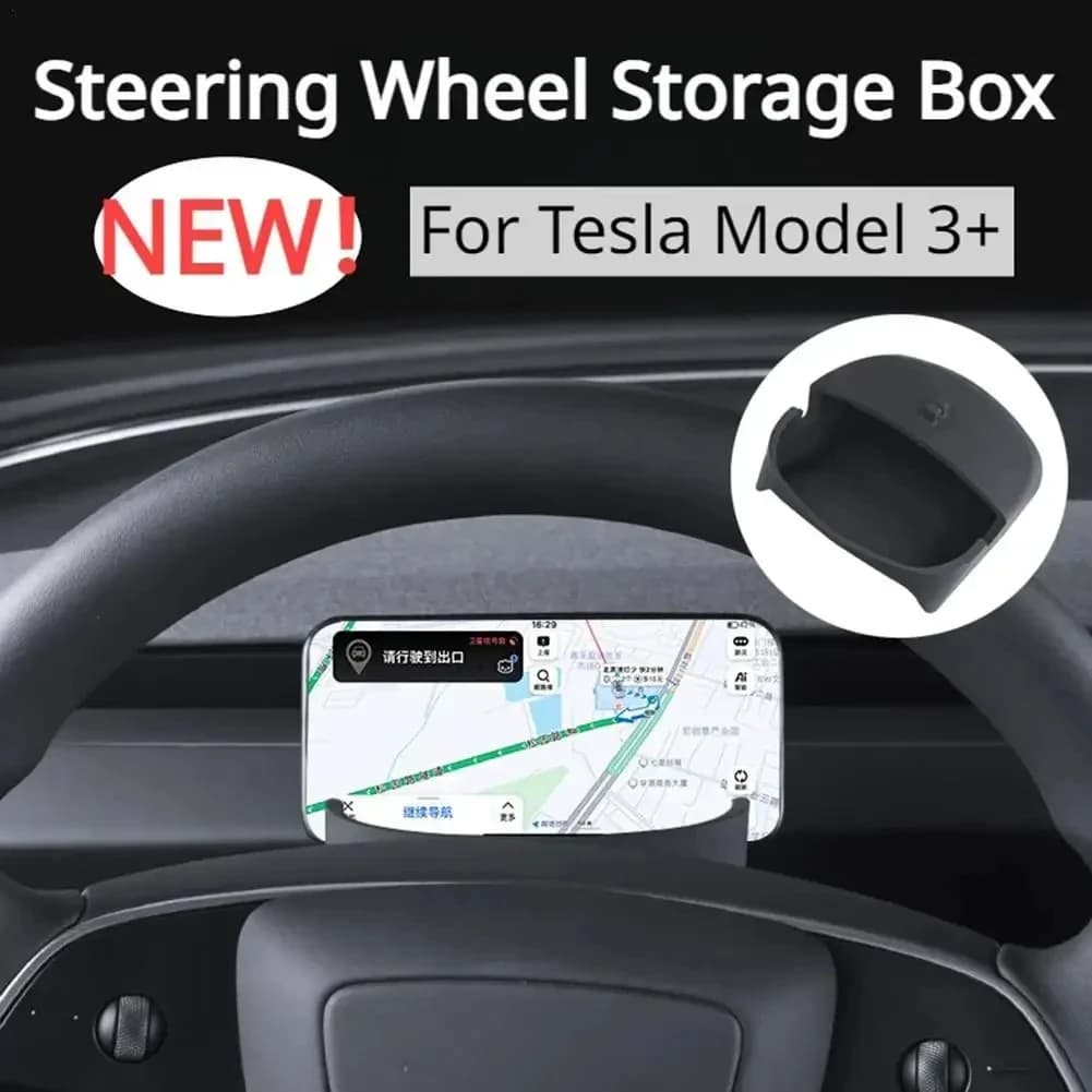 New for Tesla Model 3 Highland 2024 steering wheel for car support mobile phone holder box for interior accessories for cars