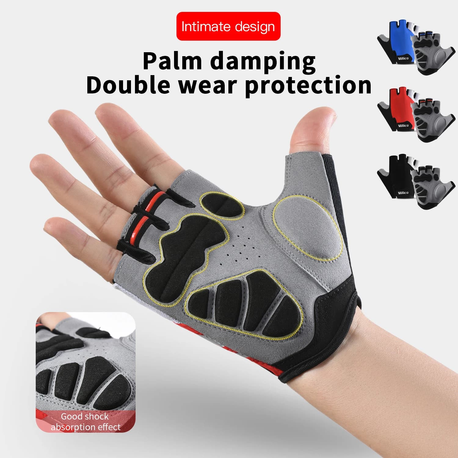 1 pair of Mtb Cycling Gloves Sports Gym Gloves half finger for men women bicycle gloves breathable anti-slip ultralight bike