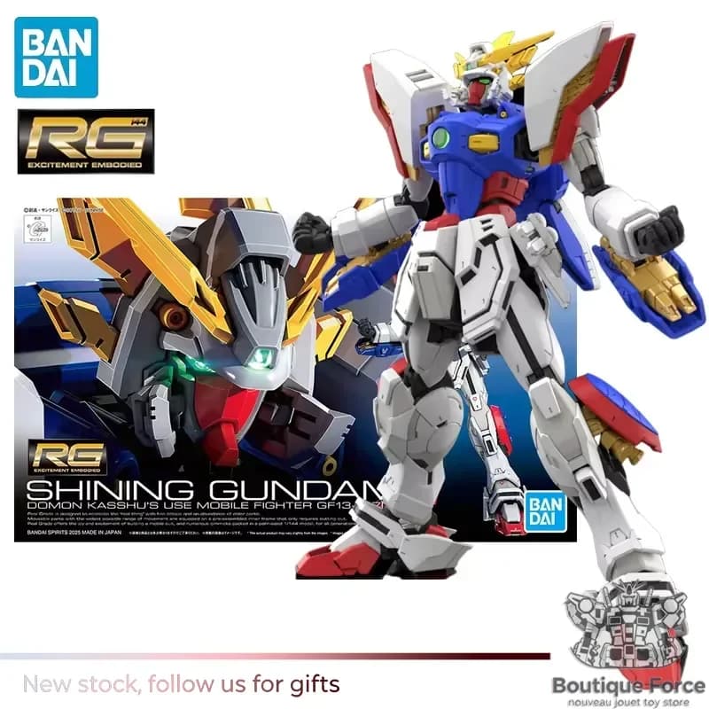 BANDAI RG 1/144 Mobile Fighter G Gundam SHINING GUNDAM Kit Modello da Assemblare, Action Figure Anime, Giocattolo da Collezione, Modello da Costruire