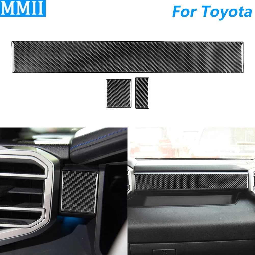 Per Toyota Tundra Sequoia 2022-2025 Fibra di Carbonio Co-pilota Cruscotto Pannello Strumenti di Copertura Trim Accessori Auto Adesivo Interno