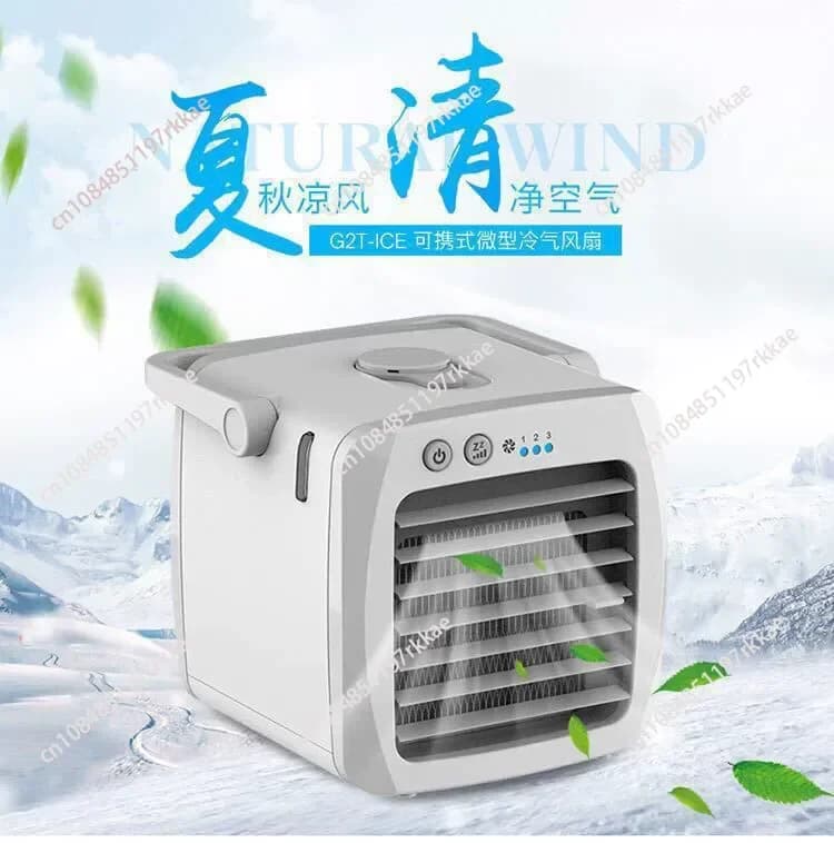 Condizionatore d'Aria Portatile, Raffreddatore Personale USB, Ventilatore da Tavolo Mini, Umidificatore e Ventilatore da Scrivania
