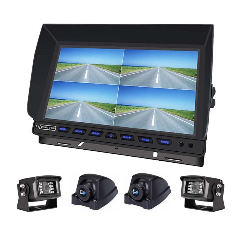 10.1 inch HD AHD backup camera with 4/8 channels TFT LCD display for cars Stand Alone Truck Quad Monitor Bus Head up Display