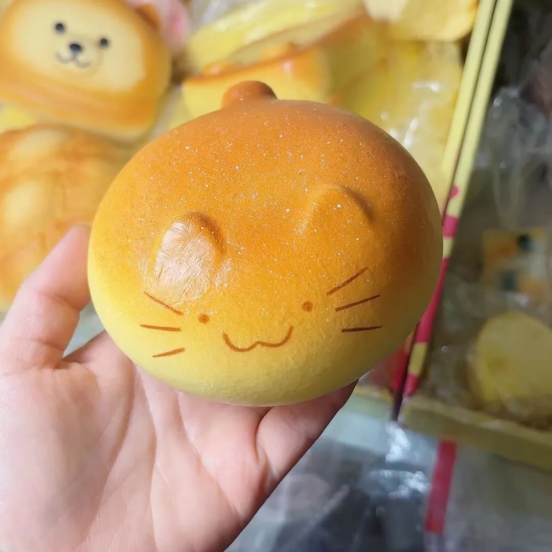 Squishy Bread Cat Slow Rising Stress Relief Decompression Fidget Calming Toys Sensory Focus Squeeze Toys Birthday Gifts