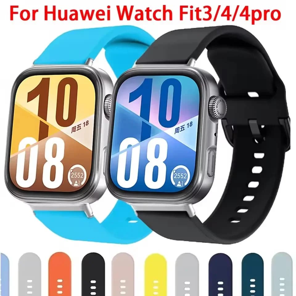 Silicone Sports Strap for Huawei Watch Fit 4 Pro Empty Spaceless Replacement Bracelet for Huawei Watch Fit4 Fit3 Band Correa