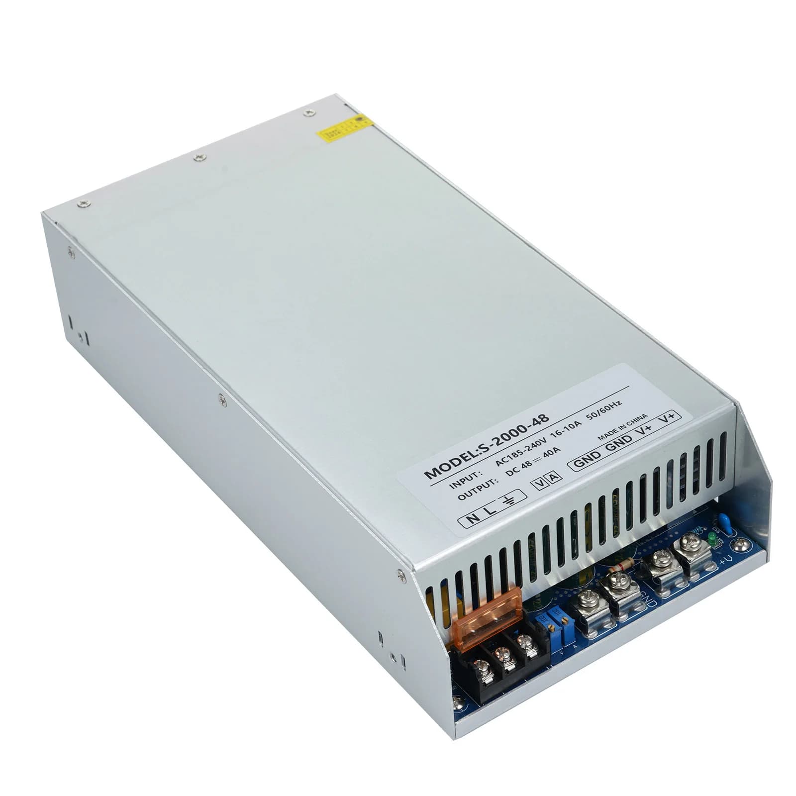 48V 40A 2000W Adattatore di alimentazione Trasformatore di tensione AC 185V-240V a DC Convertitore di commutazione Driver LED per LED Strip Light CCTV
