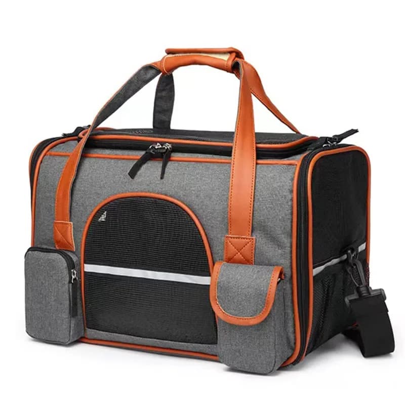 Borsa da viaggio per animali domestici con lato morbido approvata dalla compagnia aerea per trasportino per cani e gatti, Carrie sicuro per seggiolino auto