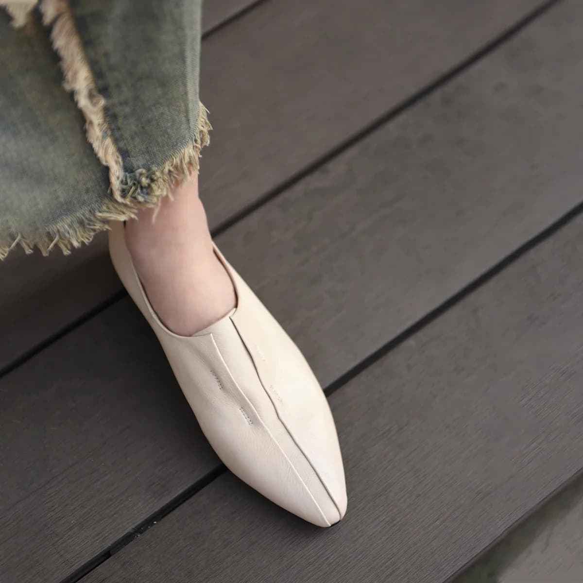 Artmu Scarpe originali con tacco basso per donna Scarpe a punta eleganti da lavoro casual Mocassini di lusso 2025 Scarpe cucite con tacco spesso primaverile