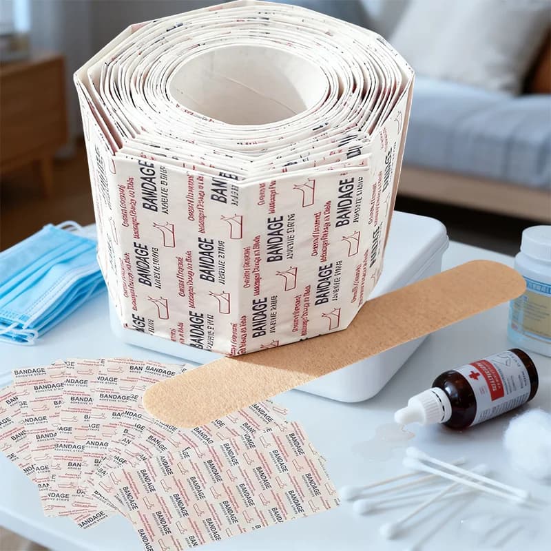 Bende di pronto soccorso 100-500 pezzi per kit familiare, cerotto traspirante impermeabile con dimensioni multiple, benda di garza medica