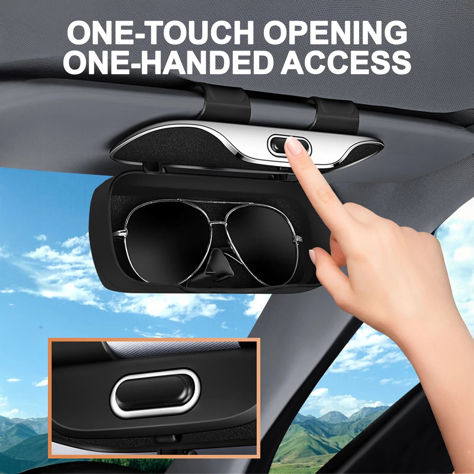 Universal Auto Eyewear, Organizer for Sunglasses, Suitable for All Types of Glasses
