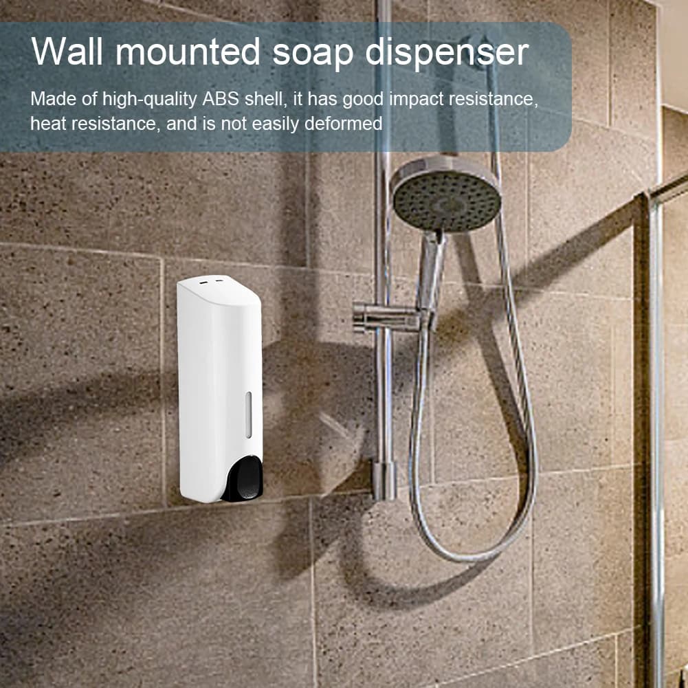 Dispenser di sapone da 350 ml per montaggio a parete per doccia e lozioni, scatola multiuso per sapone liquido, hardware per il bagno