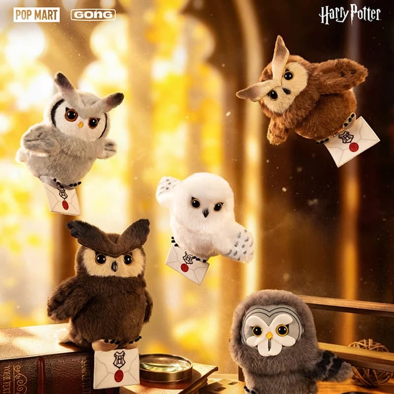 POPMART GONG Harry Potter Owl Series Plush Pendant Trendy Blind Box Toy Mystery Box Cute Anime Figure Doll Home Decoration Gift