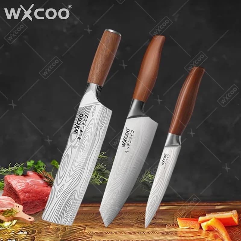 Coltello da Chef WXCOO in Acciaio Inossidabile, Multiuso per Sfilettare Pesce, Disossare, Affettare Frutta e Verdura