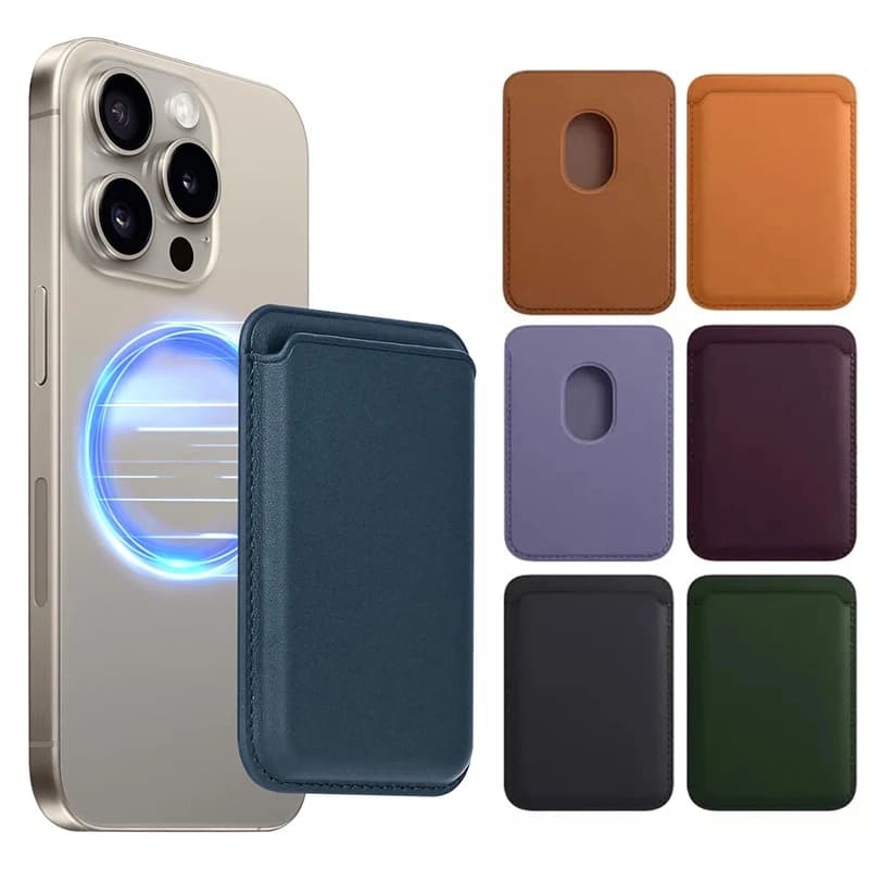Portafoglio in pelle magnetica di lusso per Magsafe per Apple iPhone 15 14 13 12 11 Pro Max 8 Plus Custodia porta carte di credito Accessori