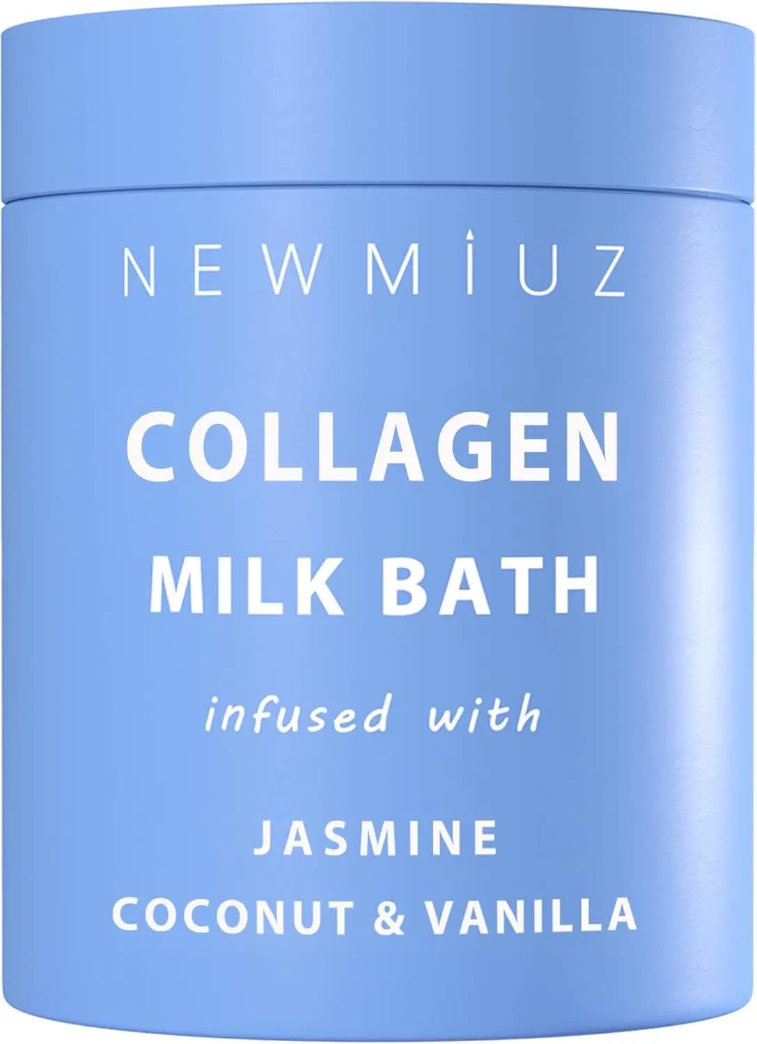 Polvere per Bagno al Latte di Cocco e Collagene, Idratante e Ammorbidente per la Pelle, con Vaniglia e Gelsomino, Sale da Bagno di Lusso per Spa e Relax