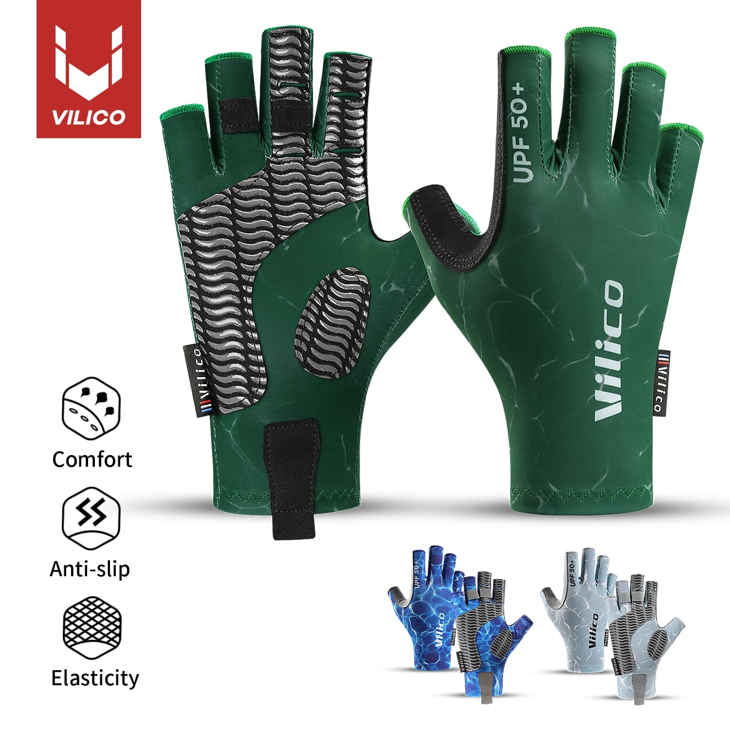 Fishing Gloves Half Finger Anti-slip Quick-drying Sun Protection Breathable Profession Summer OutdoorFishing Bicycleridinggloves