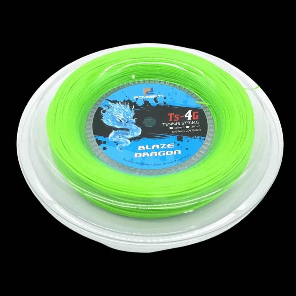 Polyester Tennis String Neon Green Smooth Racquet String Consistent Tight Weave Neon Green Tennis String For Tennis Racket