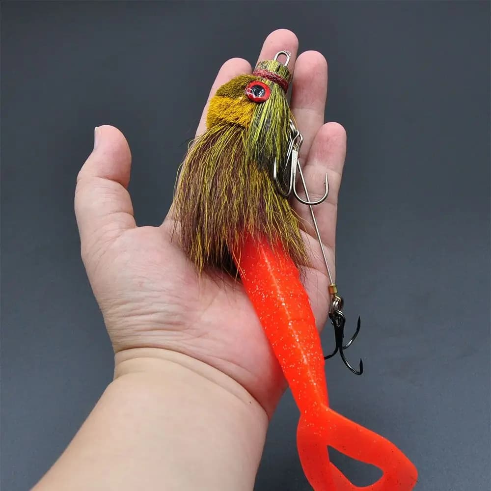 22cm 35g Deep-sea Mouse Simulation Lure Simulation Design Deer Hair Texture Bionic Deer Hair Lure Bionic Material