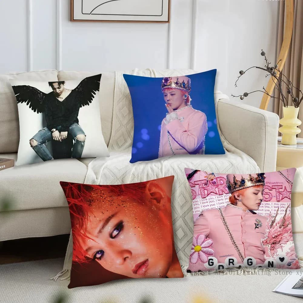 KPOP GG-Dragon Federa Cuscino quadrato Camera da letto Divano Tempo libero Comfort Cuscino Auto Soggiorno Decorazione della casa