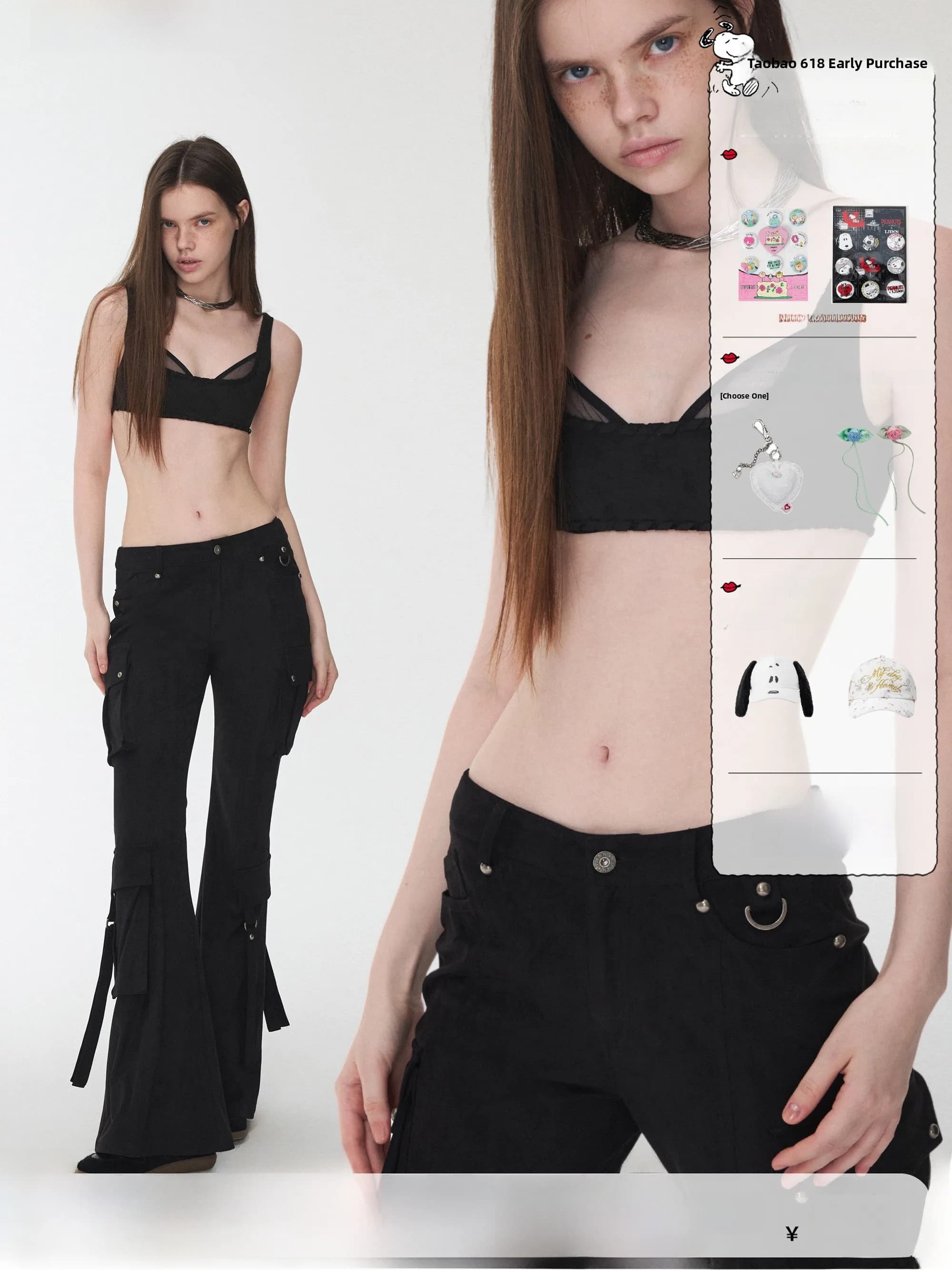 1JINN STUDIO Reggiseno Sexy in Rete e Camoscio con Lacci, Intimo Comodo Senza Ferretto in Poliestere e Spandex, Abbigliamento per Casa