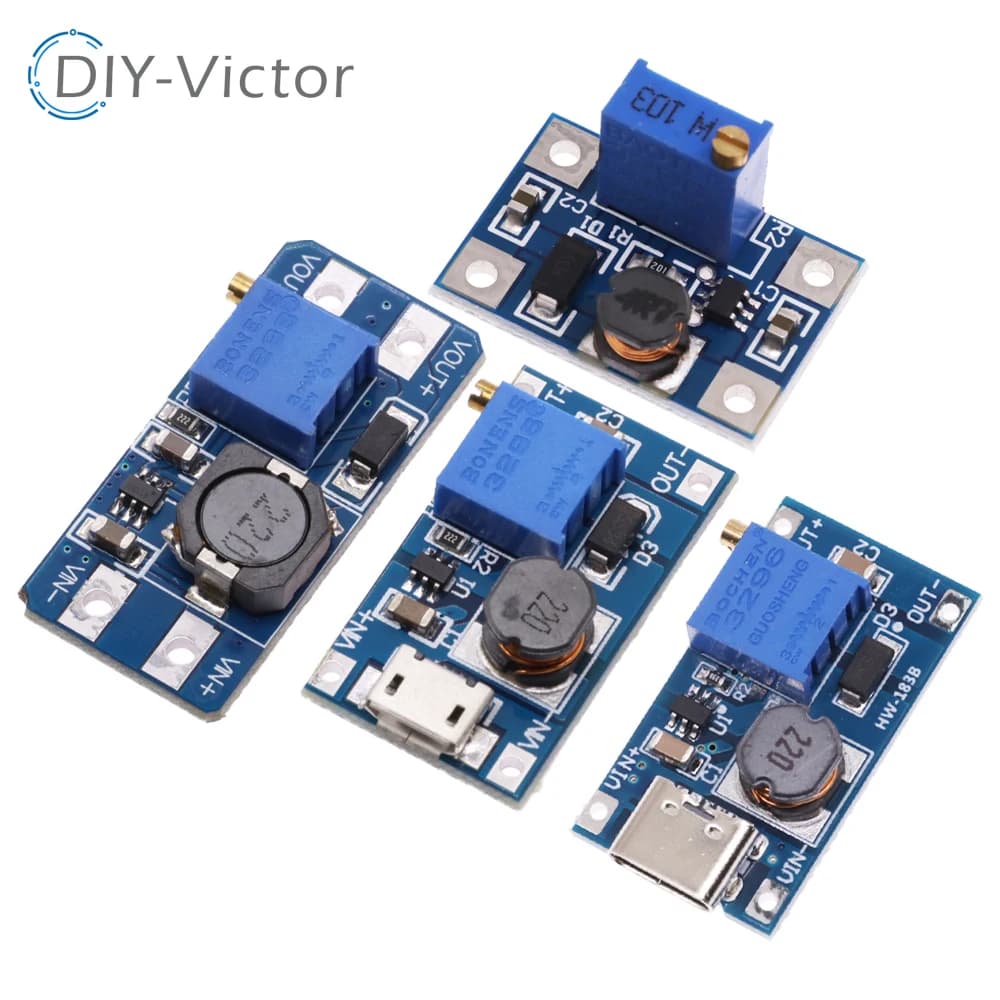 DC-DC modulo di alimentazione Step-Up Micro TYPE-C convertitore di tensione di ingresso USB 2A piastra di pressione Boost regolabile SX1308 MT3608 per Arduino