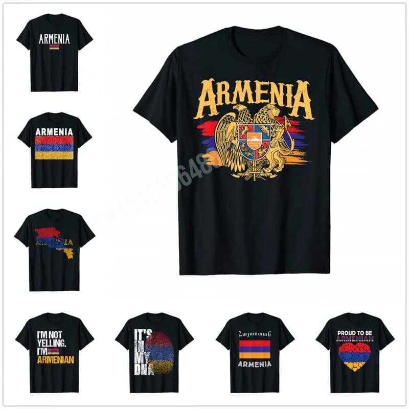 Men Women T Shirt More Design Distressed Armenia Flag Armenian Diaspora Country Nation T-Shirt Hip Hop Tops 100% Cotton Tees