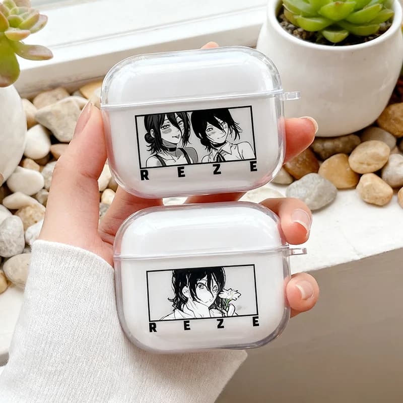 Fashion Reze Anime Airpods Pro3 2 Airpod Cover Manga Devil Kawaii Csm Chibi Airpods 2 4 3rd 2025 Air Pod Cover Soft