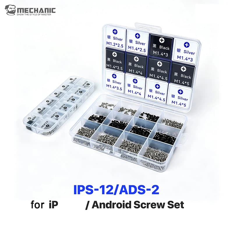 MECHANIC IPS-12 ADS-2 Screw Set for IP/Android Anti-thread Strpping Phone Repair Tool Screw Replacement