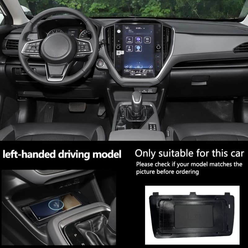 for Subaru Crosstrek 2022-2025 Car Center Console Wireless Charger 15W Smart Fast Charging Pad Mobile Phone Holder Accessories