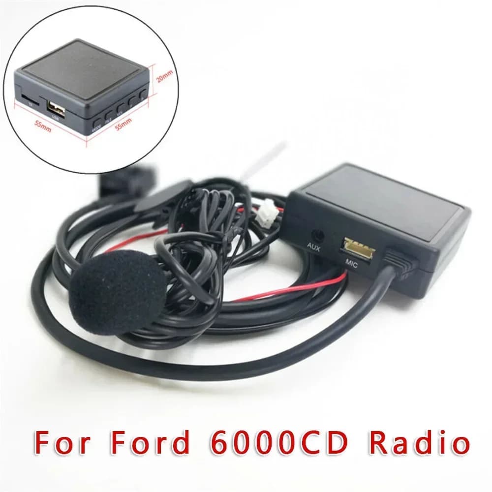 12Pin Auto AUX USB Audio Adattatore Bluetooth Cavo Microfono Per Ford Per Mondeo Per C-Max Per Fiesta Per Fusion Per Transit Acces