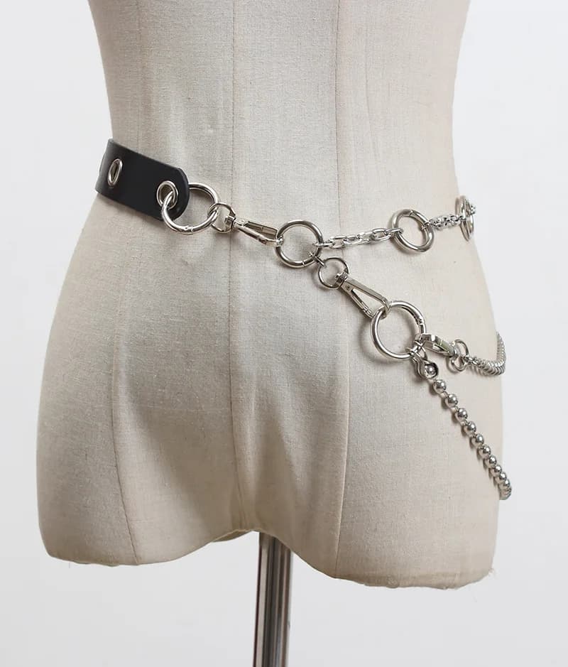 Donna Design Sense Catena in metallo Cintura in vita da donna versatile Accessori decorativi per catena abbinati a jeans