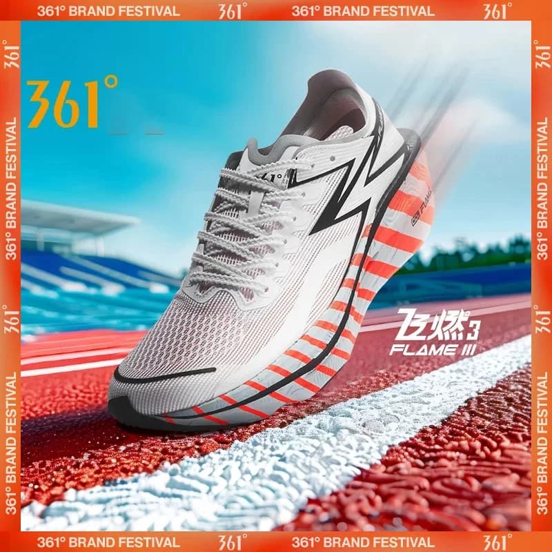361 gradi NEW Flame 3.0 uomini scarpe da corsa maratona piastra in carbonio da corsa ammortizzazione traspirante scarpe da ginnastica antiscivolo uomo 672412207