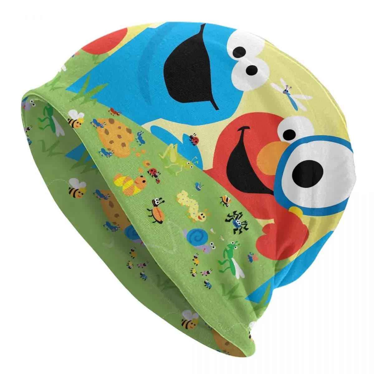 Sesame Street Cartoon Skullies Berretti Cappelli Cookie Monster Primavera Berretto da esterno unisex Cappello caldo termico elastico