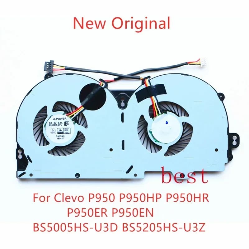 FORNew Originale CPU Del Computer Portatile GPU Ventola di Raffreddamento Per Clevo P950 P950HP P950HR P950ER P950EN Ventola BS5005 HS-U3D BS5205HS-U3Z