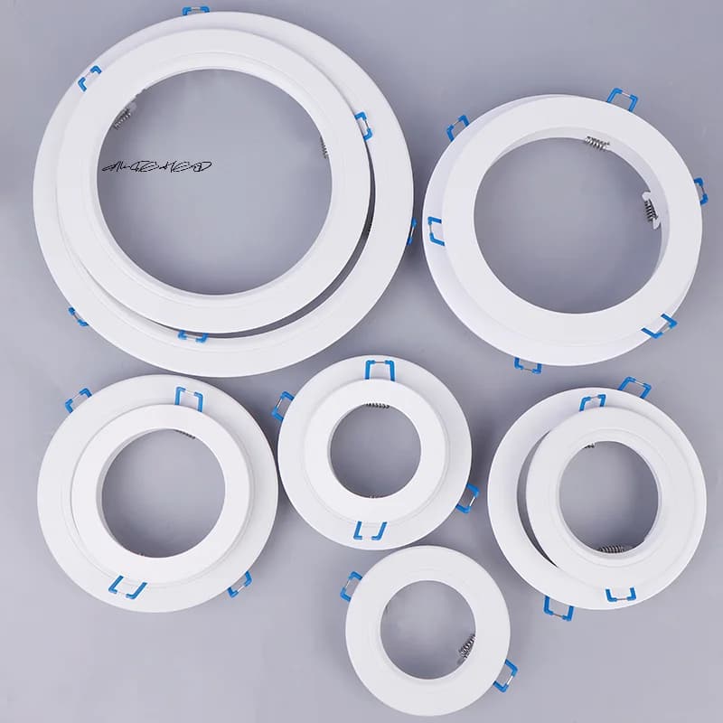 Staffe per faretti da incasso a LED Telaio esterno bianco Anelli per paralume Tagliati Cerchi rimedziali Adattatori per supporto luce per la luce domestica