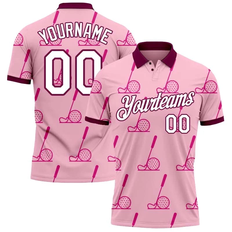 Magliette da golf estive da donna e da uomo, polo con stampa 3D di personaggi, personalizzabili con nome, numero, nome della squadra