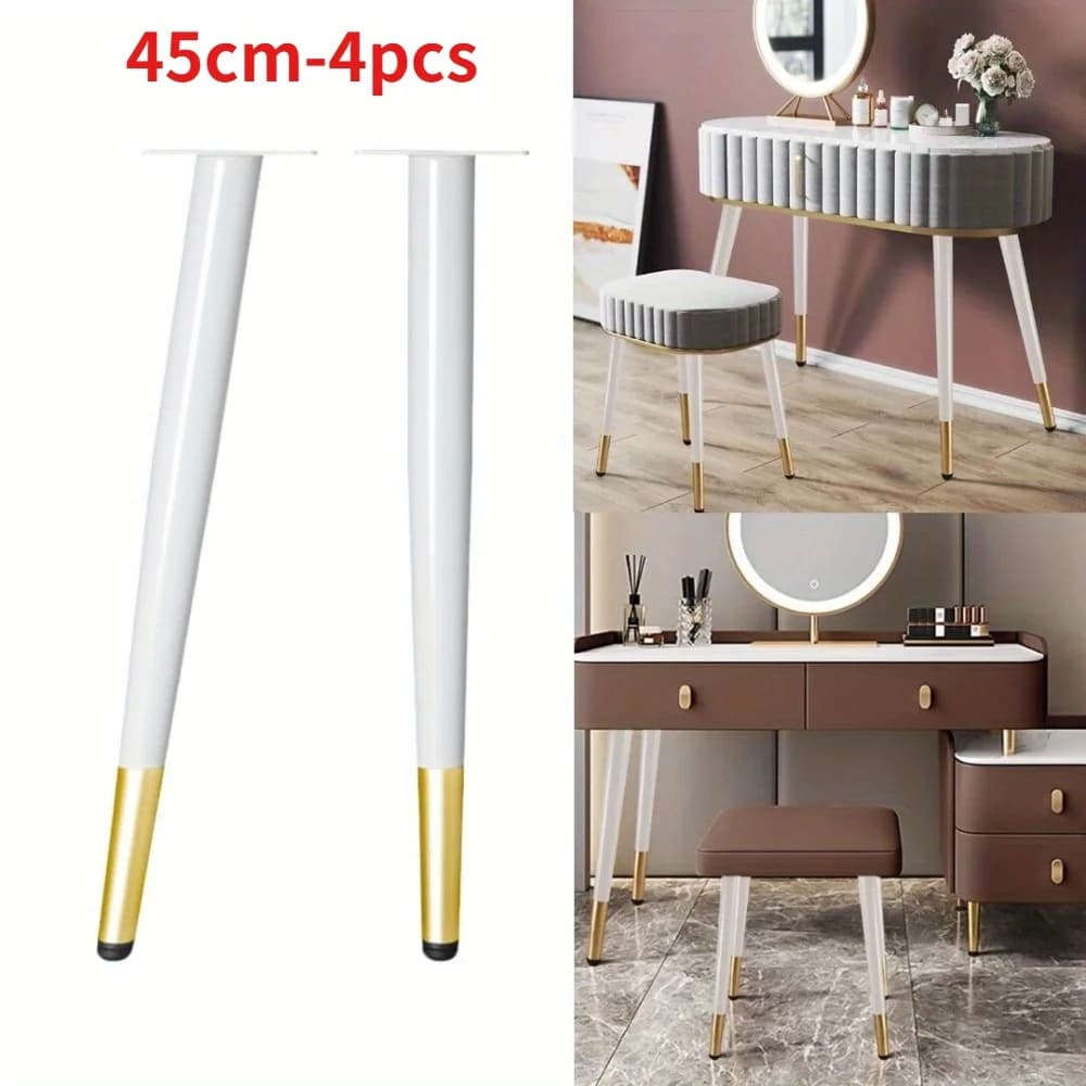 4 pezzi 45 cm Accessori per gambe per mobili Gambe per mobili Gambe per mobili in metallo Sostituzione divano Soggiorno Camera da letto Tavolo Piedini per mobili