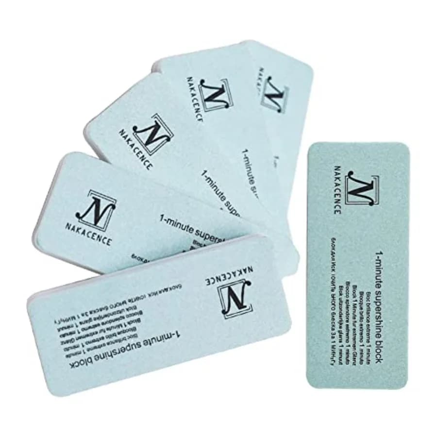 Nail Shiner Buffer with Double Sides Professional Nail Buffer Block 600/3000 Grit, Nail File and Buffer Polishing Block for Nat