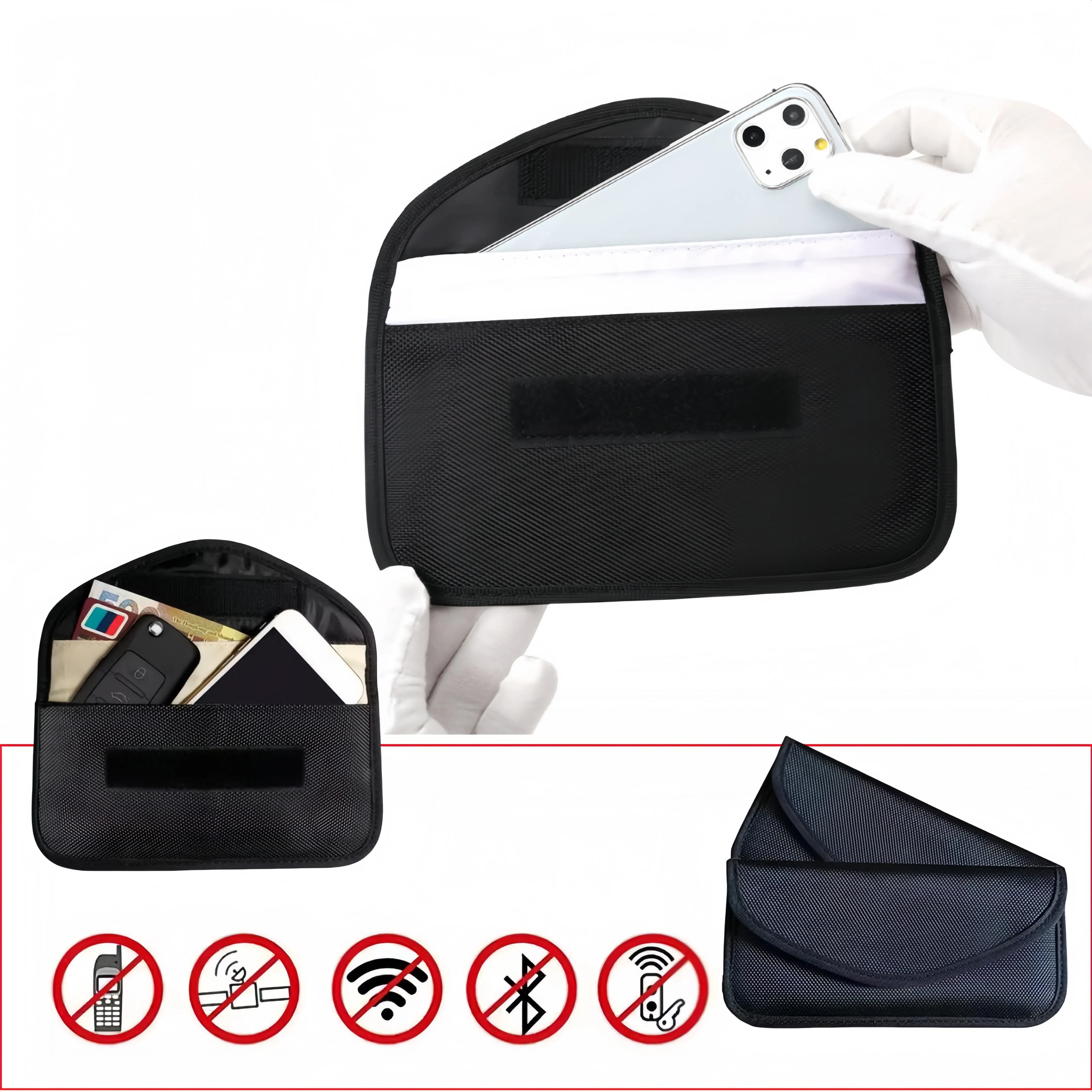 Custodia Universale Blocca Segnale per Chiavi Auto, Gabbia di Faraday RFID, Portachiavi Anti-Furto, Borsa Schermante RFID per Accesso Senza Chiave