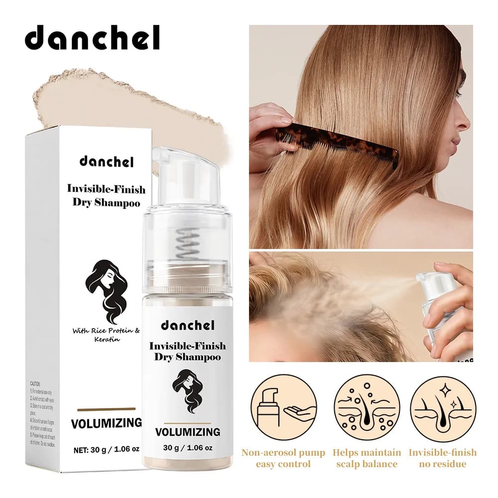 Invisible-Finish Dry Shampoo Quickly Oil Absorption Refreshes Protein Nourishment Cares Scalp Instant Long-lasting Volume Dry Cleaning Hair Powder