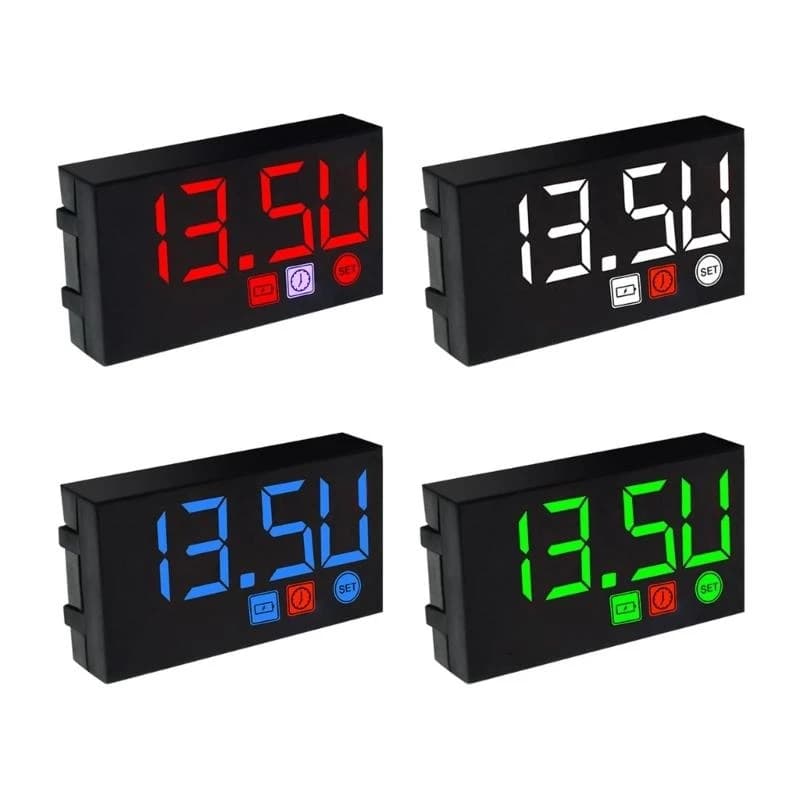 Termometro orologio digitale multifunzione voltmetro 3 in 1 display a LED H9EE