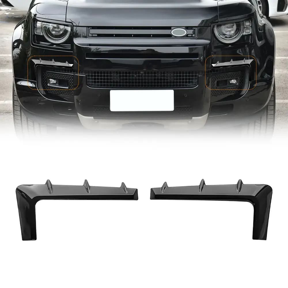 Strisce Adesive per Fari Fendinebbia, Diffusore Labbro Spoiler, Splitter Paraurti Anteriore per Land Rover Defender 2020-2025, Kit Carrozzeria