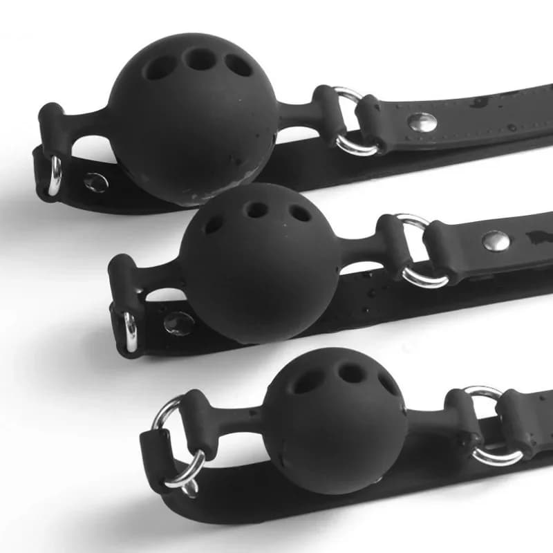 Morbido Boccaglio in Silicone Traspirante a Sfera con Cintura Regolabile, Giocattoli Sessuali per Adulti, Giochi SM, Accessori Erotici Sexyshop