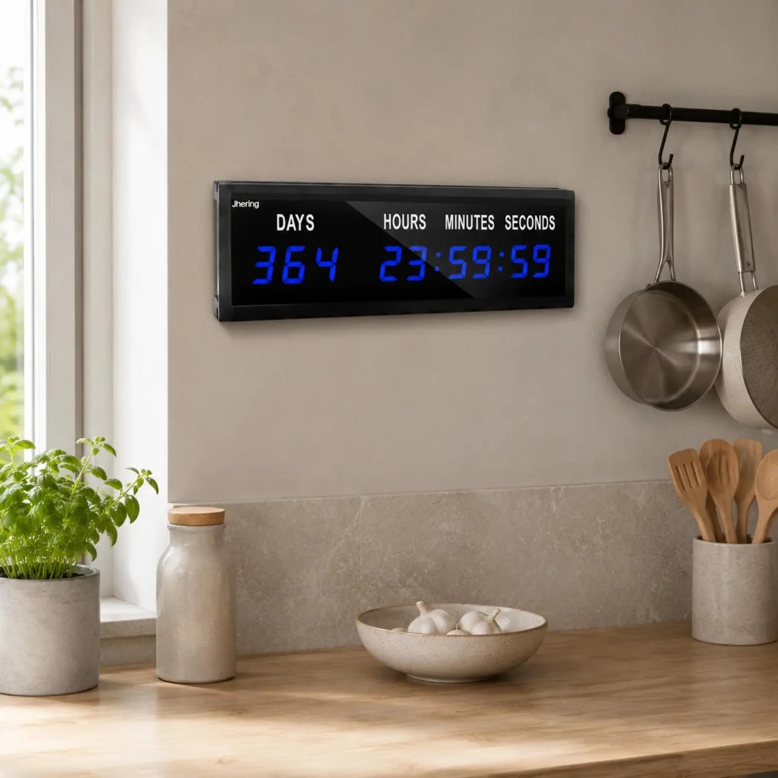 Large Digital Wall C-Lock Brightness Adjustment Digital Wall C-Lock Room Accessory Countdown Count Up