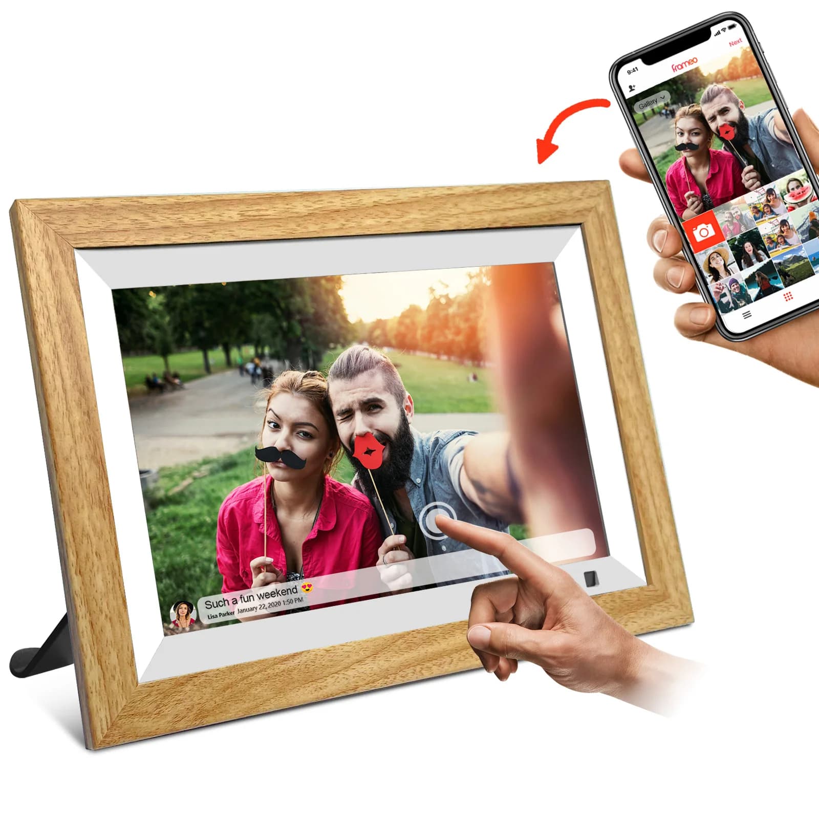 Digital Photo Frame 10.1 Inch Multi-color Video Picture Digital Frames Add case Digital Photo Frames