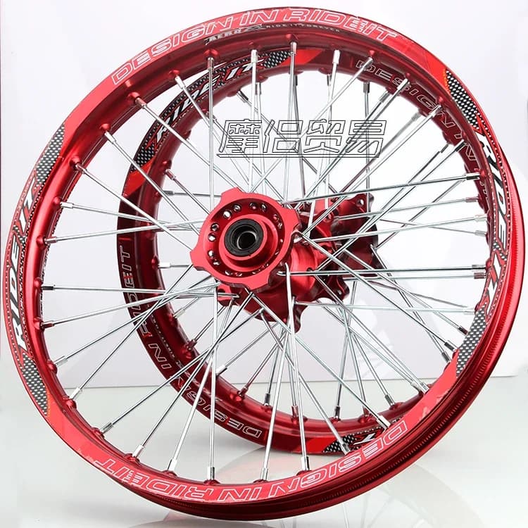 Cerchi in lega da 12mm 15mm anteriori 1.40x14 pollici posteriori 1.85x12 pollici per bicicletta fuoristrada KAYO HR-160cc TY150CC con ruote da 12 14 pollici